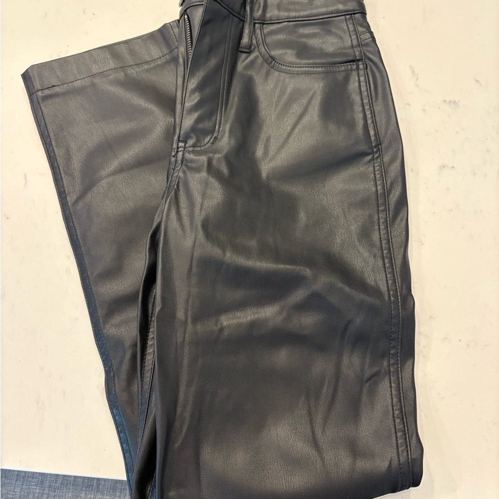 Hollister Faux Leather high rise pants